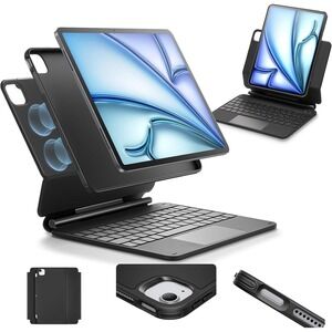 ESR iPad 11" Case with Keyboard, Raised Portrait Modes, Detachable Cover